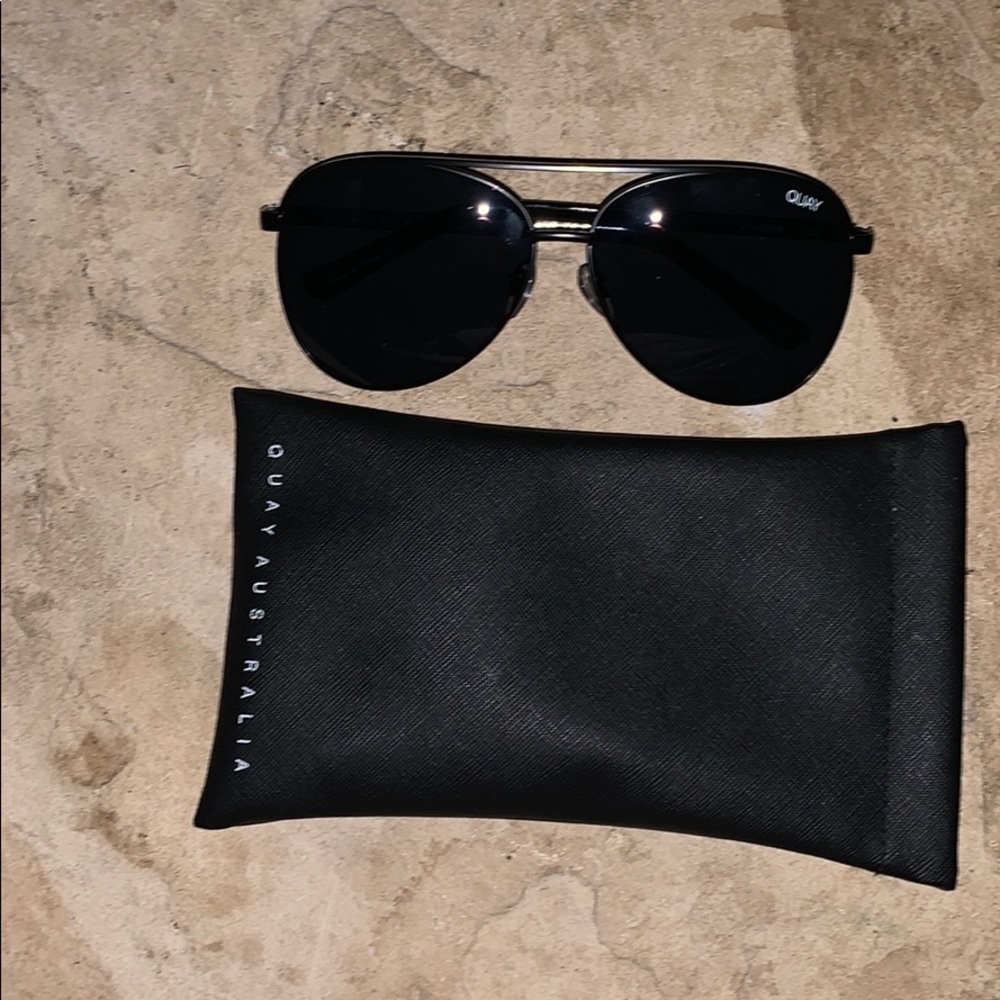 nwot all black quay australia sunglasses